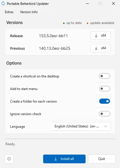 Portable Betterbird Updater