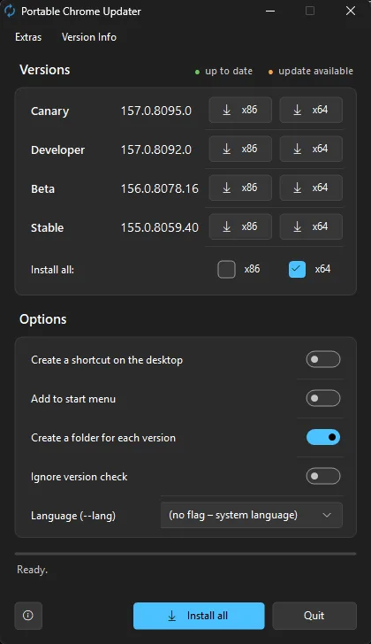 Portable Chrome Updater