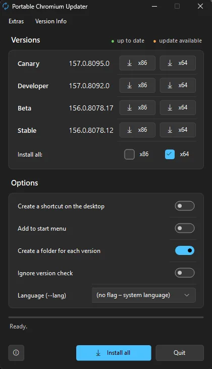 Portable Chromium Updater