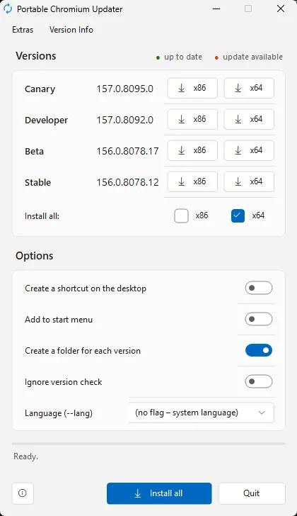Portable Chromium Updater