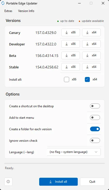Portable Edge Updater