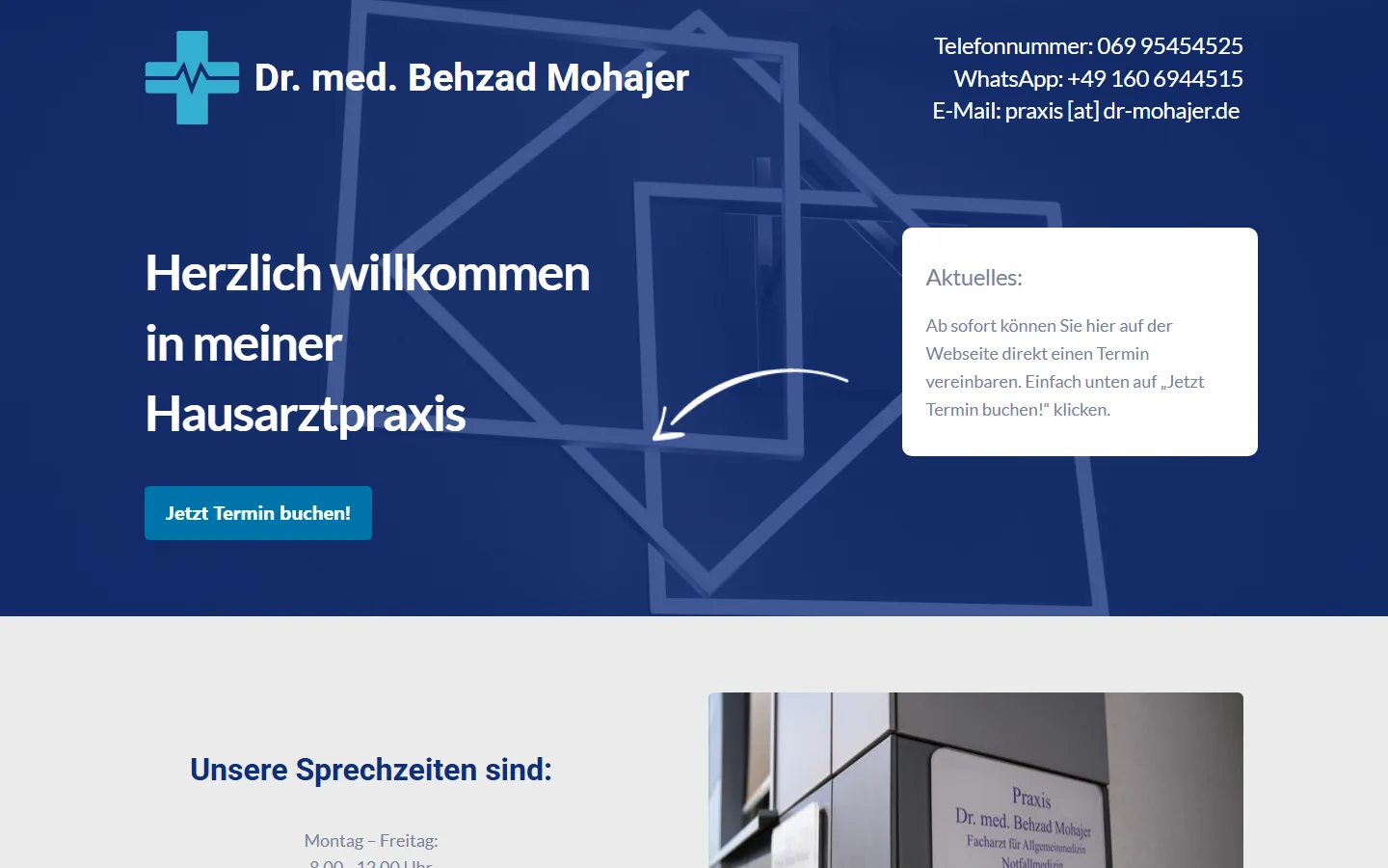 Start page of dr-mohajer.de