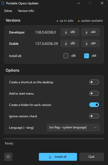 Portable Opera Updater