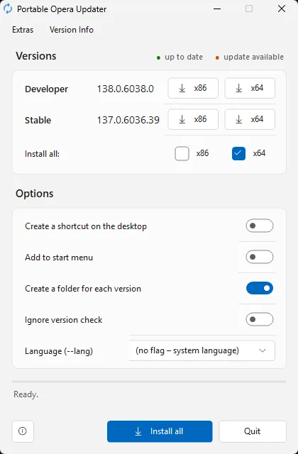 Portable Opera Updater