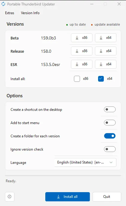 Portable Thunderbird Updater